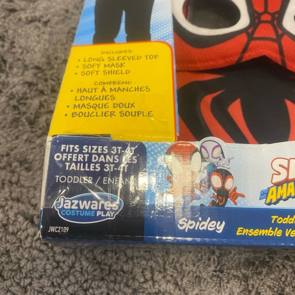 Marvel Spidey Amazing Friends Red and Black Toddler Superhero Costume Set